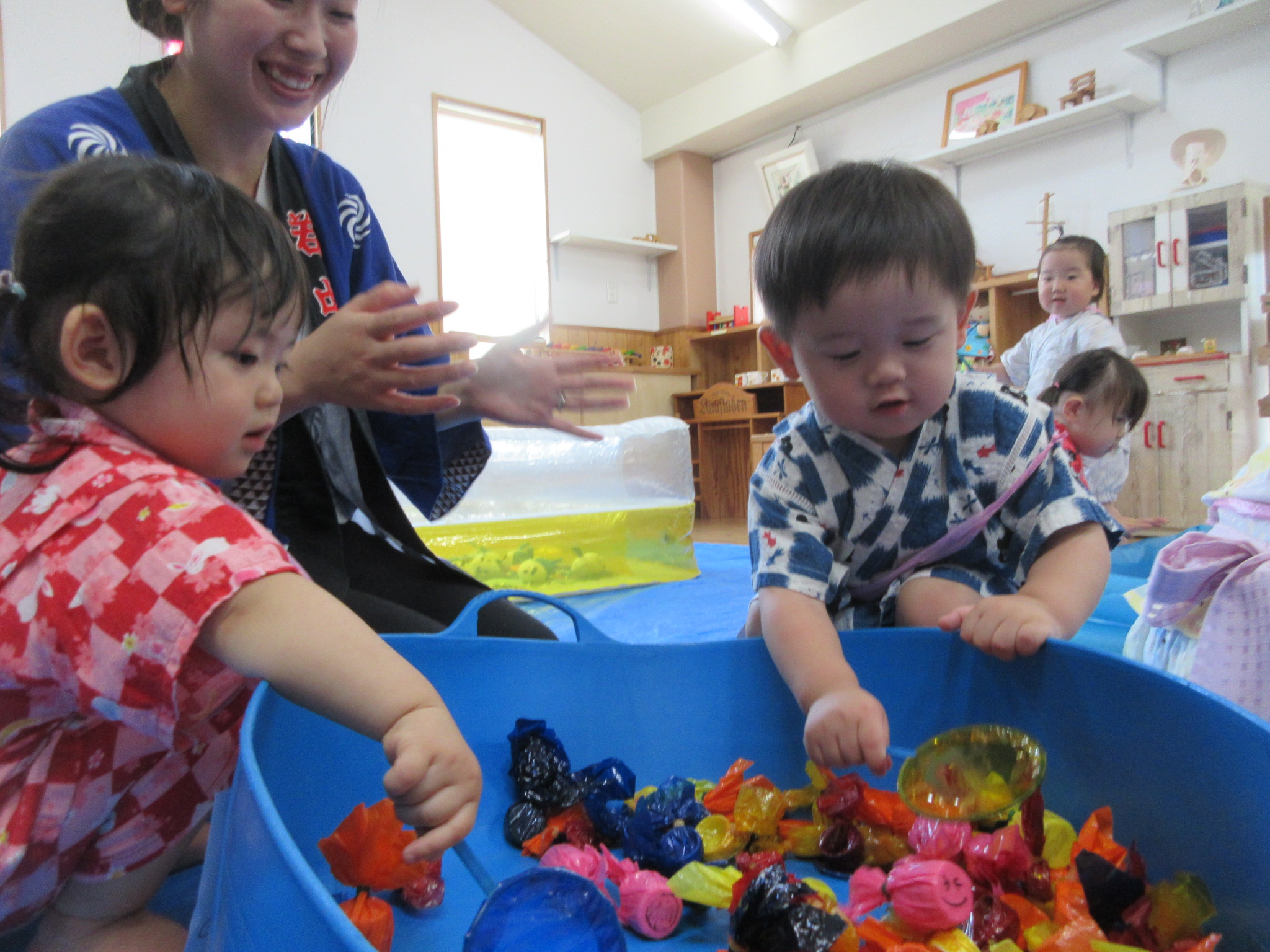 お魚たくさんとれるかな？（うさぎ０歳児、１歳児））
