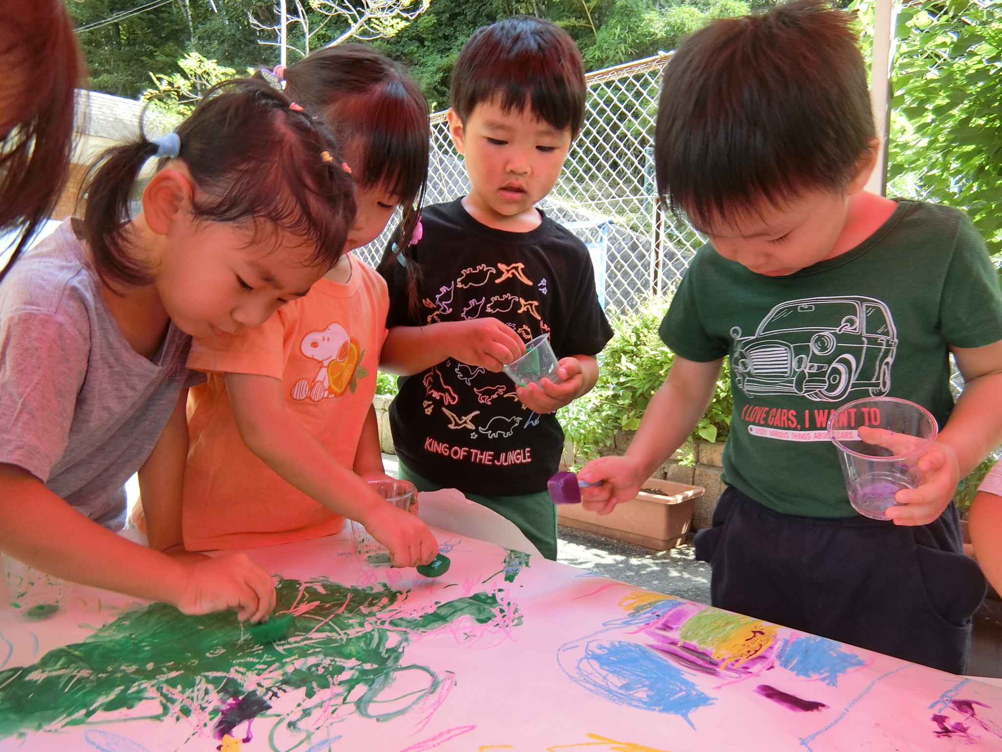 冷たーい（たんぽぽ、３歳児）