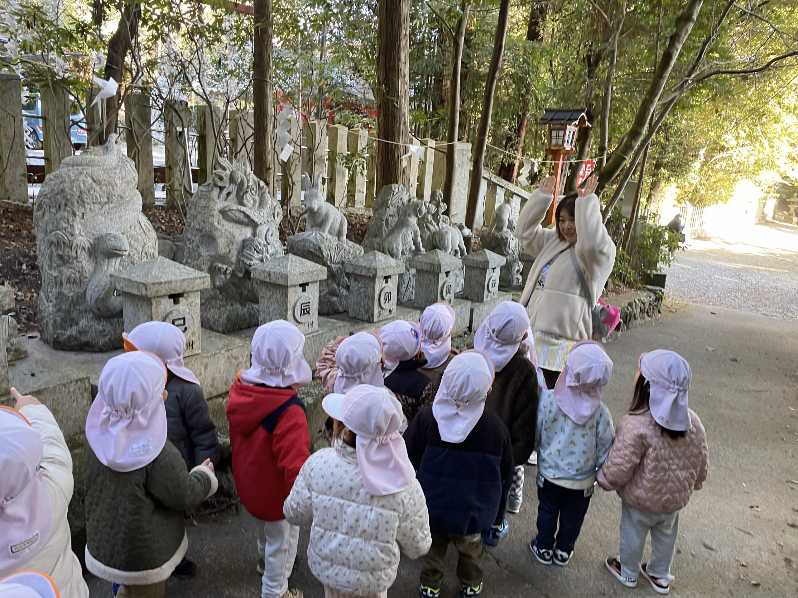 小倉神社へ初詣に行きました！(きりん組：２歳児)
