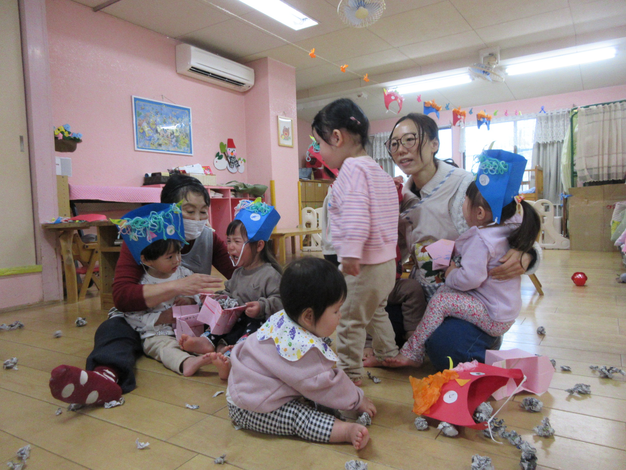 鬼さん怖かったねー（うさぎ０歳児、１歳児）