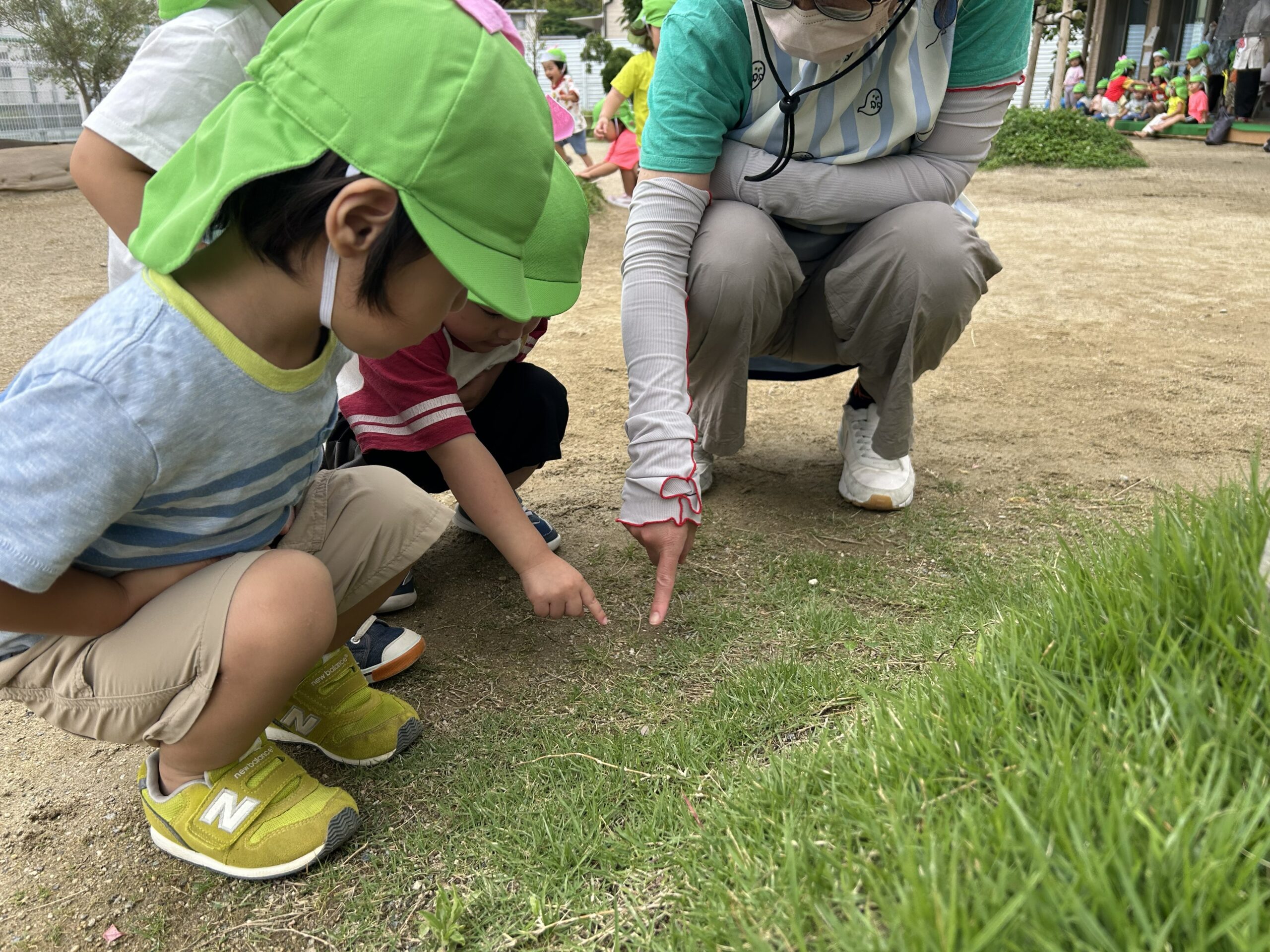 虫探し、楽しいな☺【2歳児：きりん組】